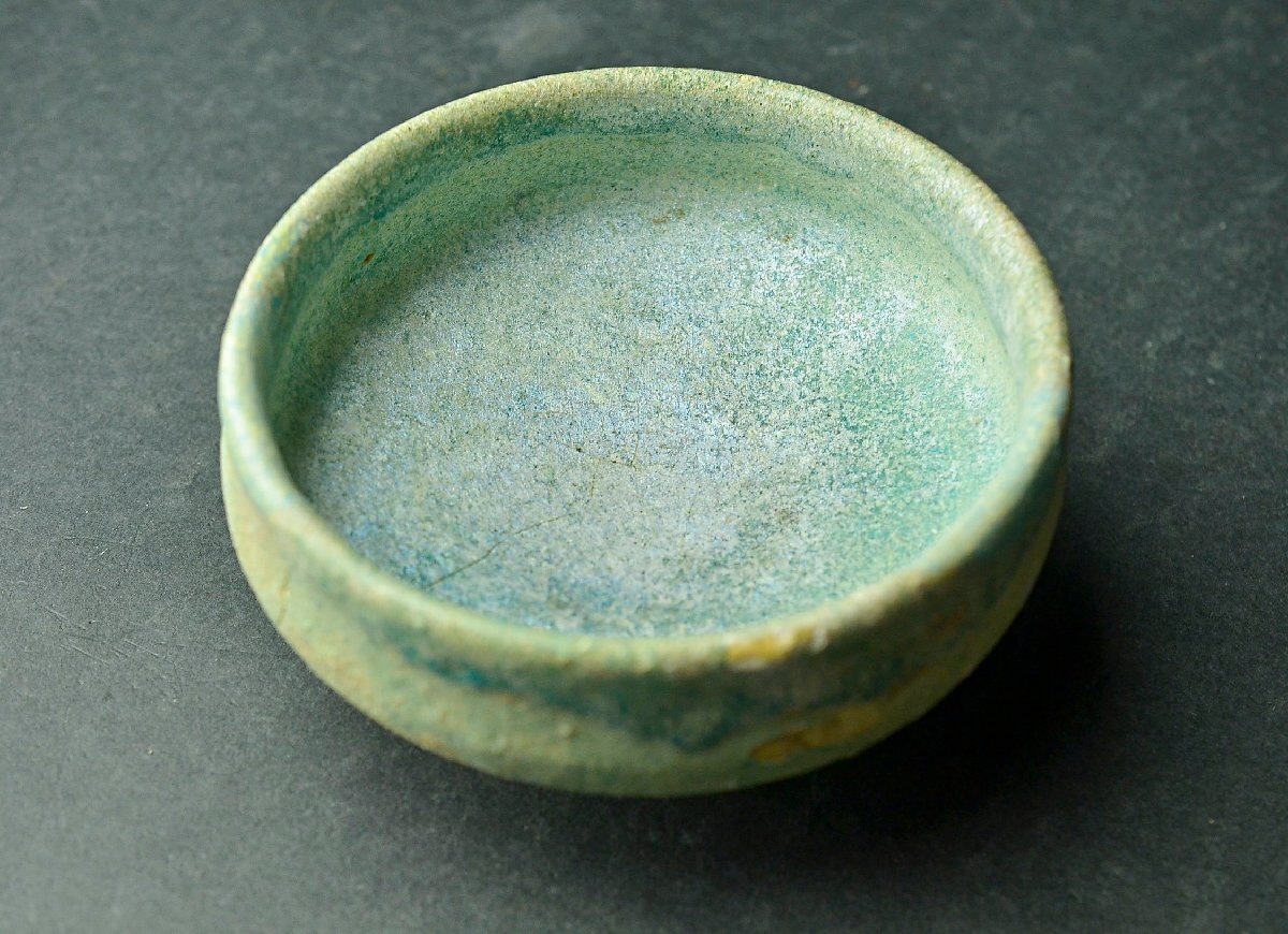 12世紀 ペルシャ青釉銀化小鉢・小碗 ★【YB】イスラム陶器古美術・骨董古陶ペルシャ26Y469-4