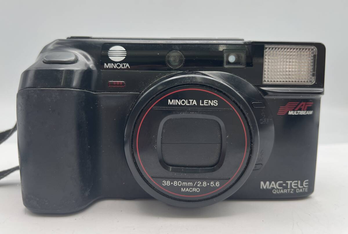 i1752C MINOLTA ミノルタ MAC-TELE コンパクトフィルムカメラQUARTZ DATE 38・80mm/2.8・5.6 カメラ マクロ 動作未確認