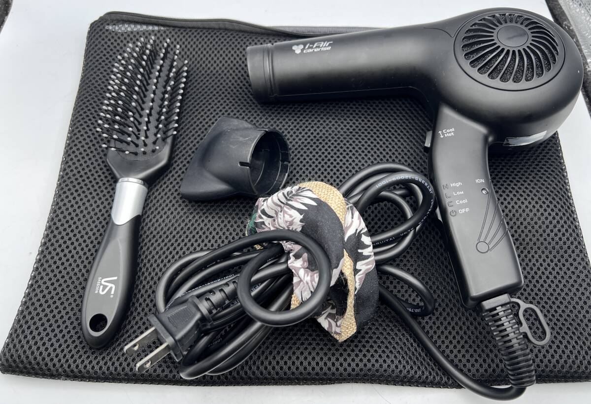 i2237A i-Air Carerise ヘアドライヤー 美容機器 TF-1408 櫛 くし付 ケース付 通電確認済 動作未確認