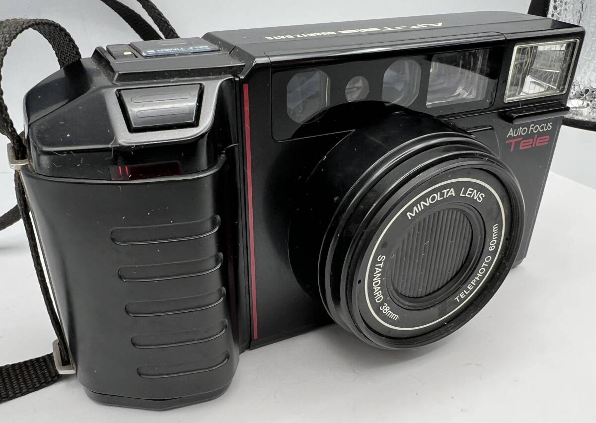 i1803A MINOLTA ミノルタ AF-TELE QD 38mm/60mm コンパクトフィルムカメラ Auto-Focus QUARTZ DATE 通電/動作未確認
