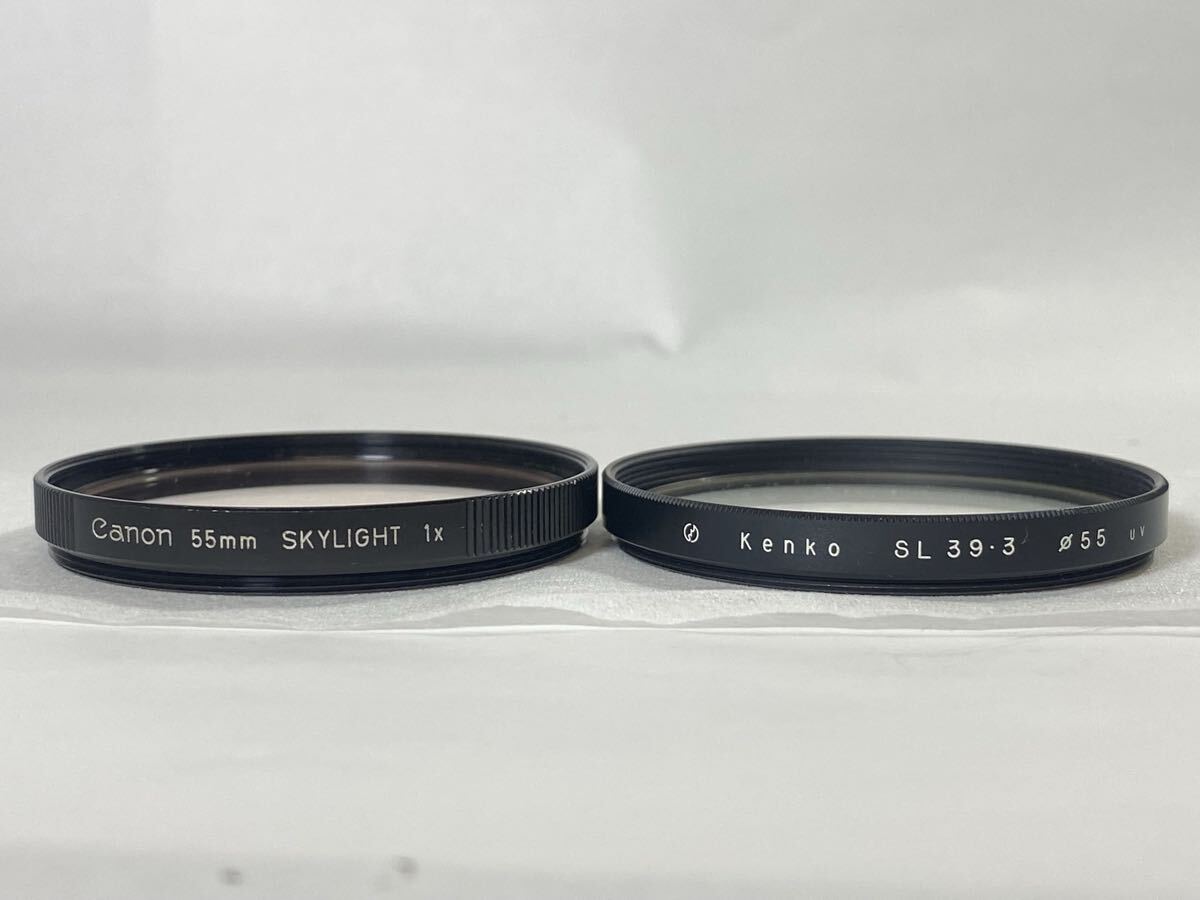 55mm レンズフィルター2枚セット Canon SKILIGHT 1x / Kenko SL39.3 UV