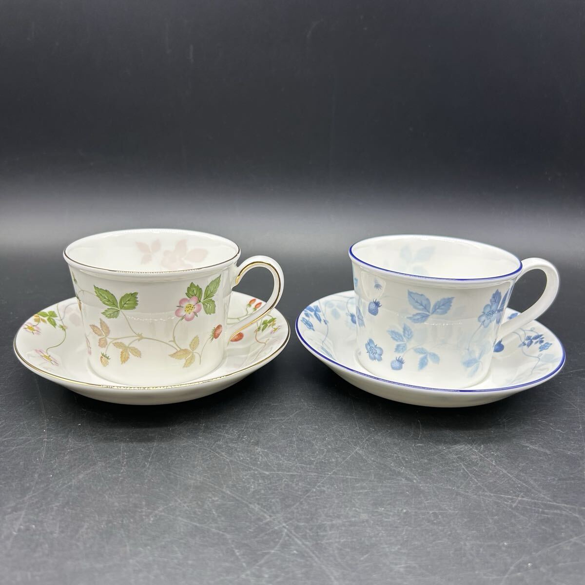 WEDGWOOD ウェッジウッド ワイルドストロベリー ストロベリーブルー カップ ソーサー ティーカップ コーヒーカップ 洋食器 レ5-6