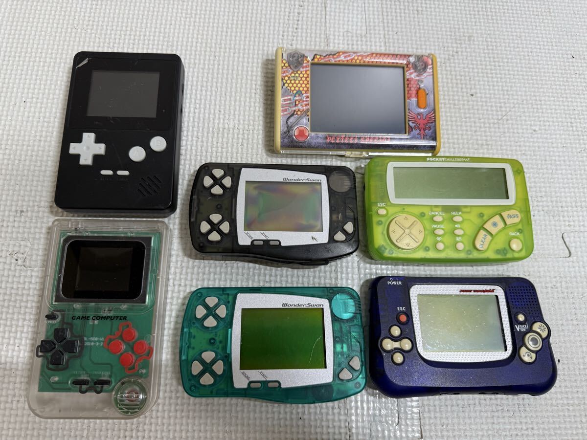 まとめ売り ゲーム機 ワンダースワン ポケットチャレンジ SW-001 PC-S003 7台セット ★ 現状品 欠品あり