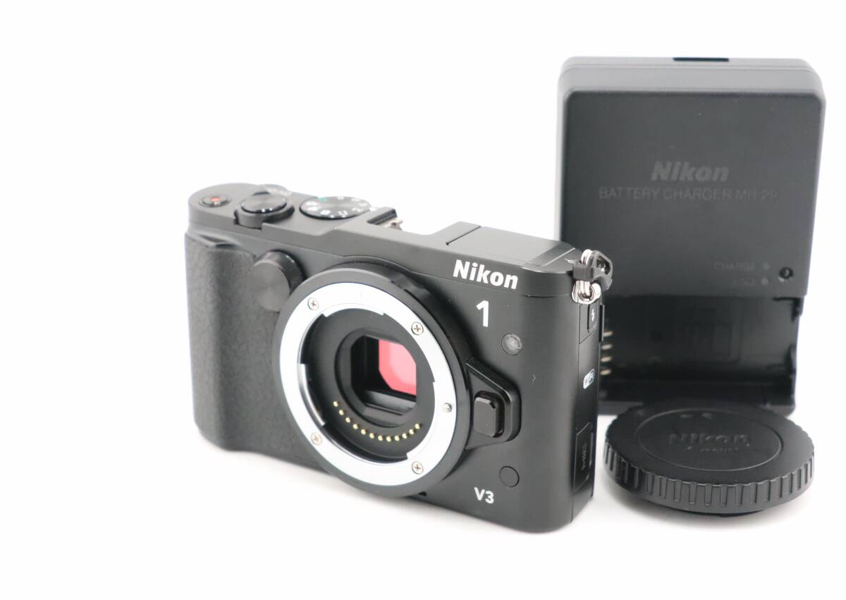 ★極上品★ショット数1,920回★ニコン NIKON 1 V3 ボディブラック充電器付★　W0424＃4849