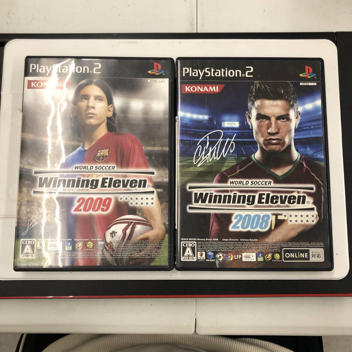 1ytR KONAMI ウイニングイレブン　ワールドサッカー　2008 2009 セット　まとめ売り　PS2 テレビゲーム