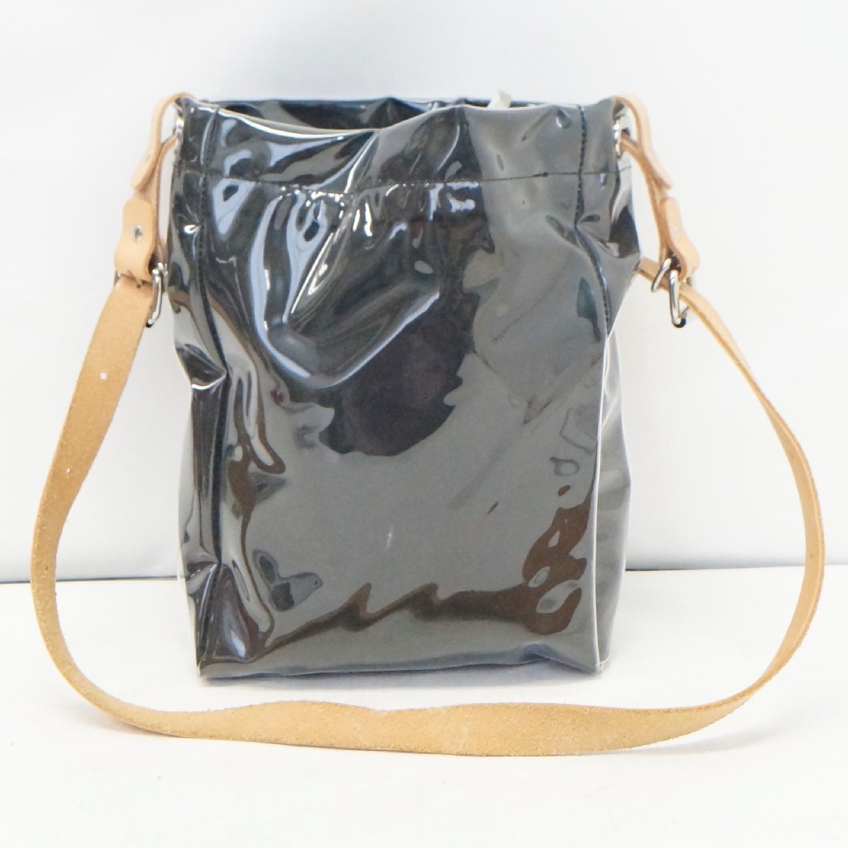 LA ROCCA ラロッカ ショルダーバッグ クリア×レザー ビニール素材 ブラック系 レディース バッグ 中古