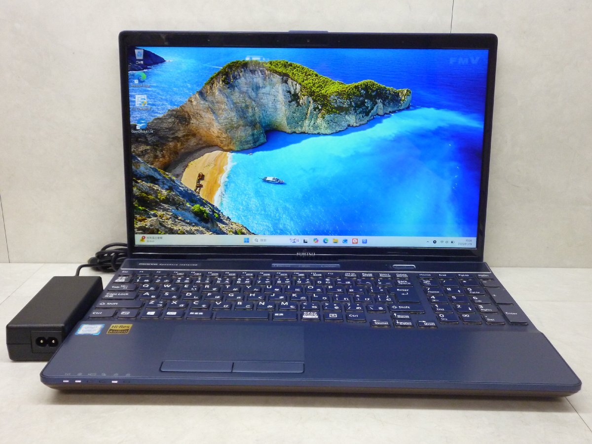 ☆良好品☆第8世代☆富士通☆LIFEBOOK AH77/D1☆Core i7 1.80GHz/8GB/1TB+SSD128GB/高解像度/BD/無線/Bluetooth/カメラ/Office/DtoD領域☆