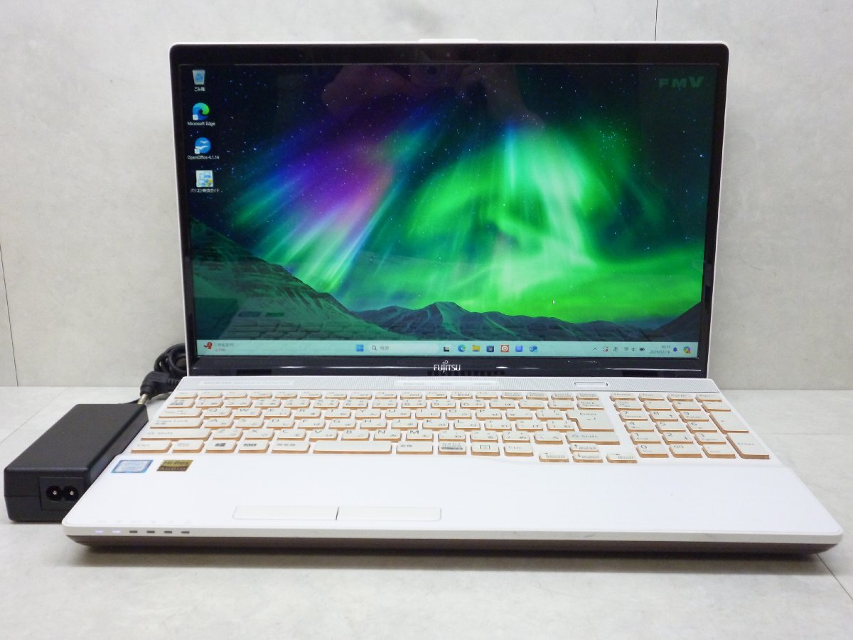 ☆良好品☆第8世代☆富士通 LIFEBOOK AH77/D1☆Core i7 1.80GHz/8GB/1TB+SSD128GB/高解像度/BD/無線/Bluetooth/カメラ/Office/DtoD領域☆