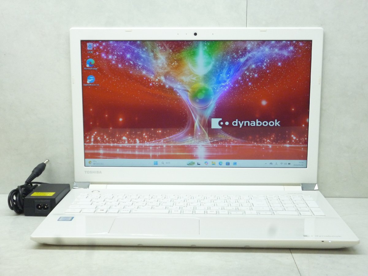☆第7世代☆東芝☆dynabook EX/45CW☆Core i3 2.40GHz/8GB/500GB/Sマルチ/無線/Bluetooth/カメラ/Office/Windows 11 Home DtoD領域☆