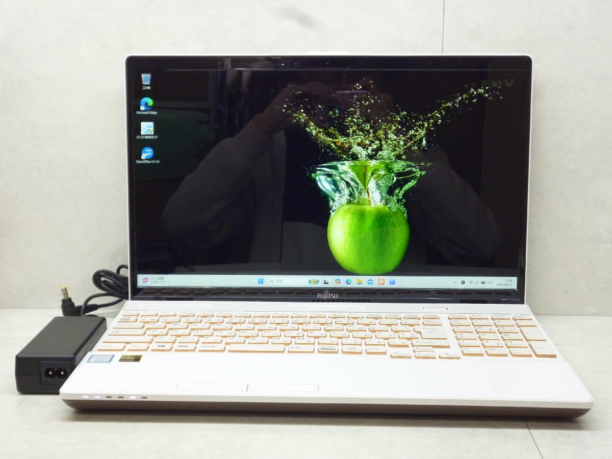 ☆良好品☆第8世代☆富士通☆LIFEBOOK AH77/D1☆Core i7 1.80GHz/8GB/1TB+SSD128GB/高解像度/BD/無線/Bluetooth/カメラ/Office/DtoD領域☆