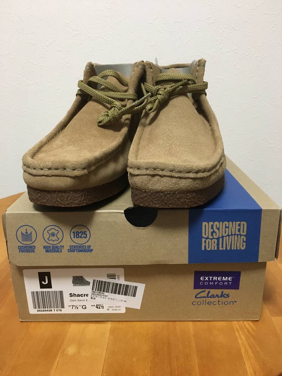 Clarks クラークス ワラビーブーツ ダークサンドスェード UK7.5 US8.5 新品