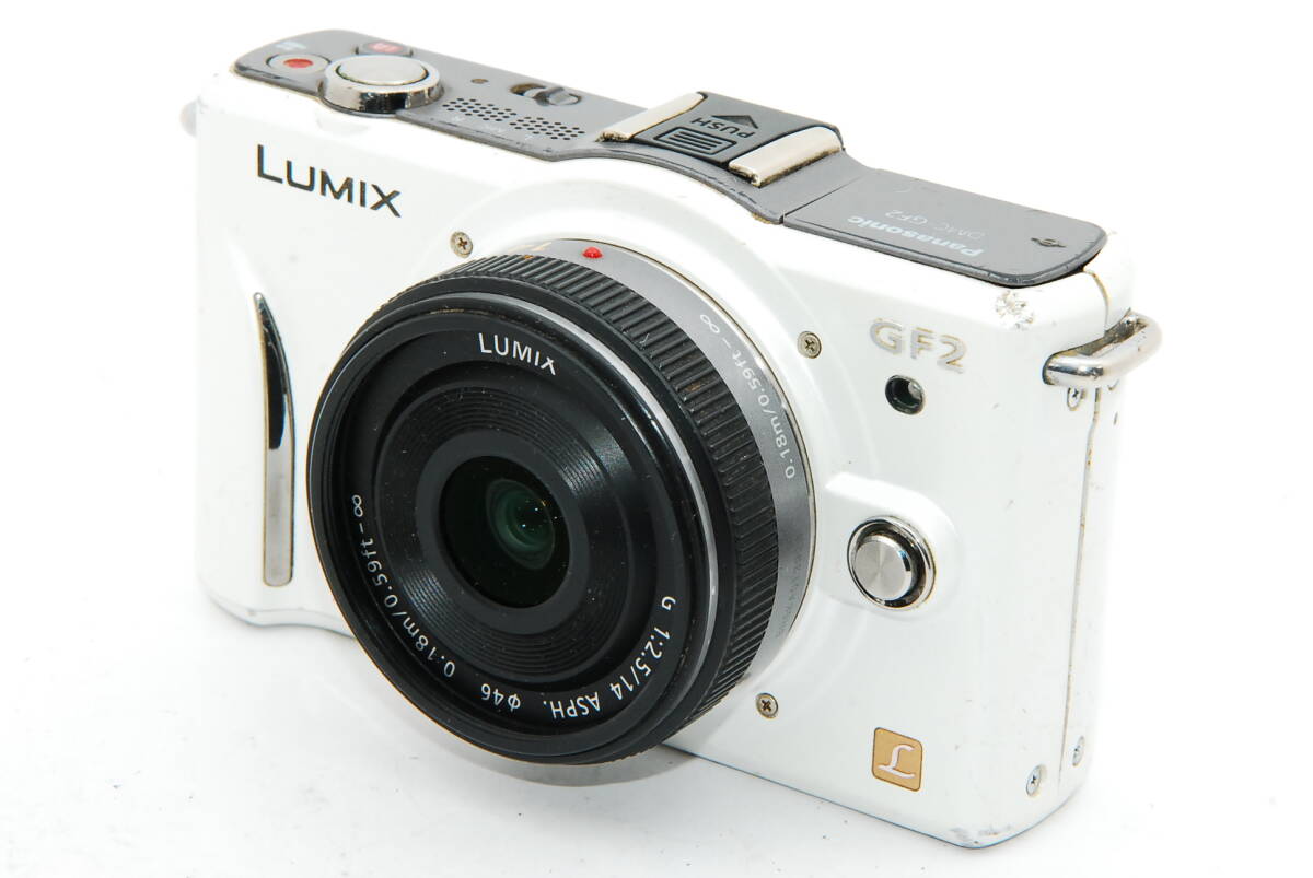 【外観特上級】Panasonic LUMIX GF2 / G 2.5/14 ASPH.0.18/0.59ft 　#s25871