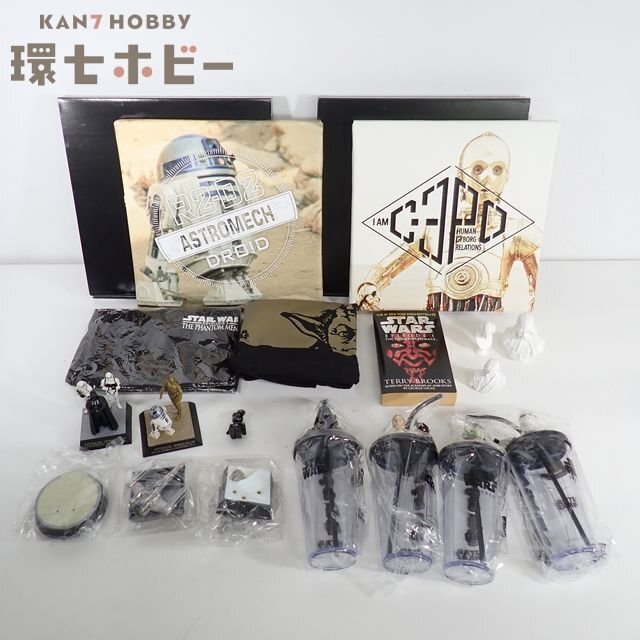 0QF11◆スターウォーズ グッズ まとめ 大量セット 未検品現状/映画グッズ Tシャツ C-3PO R2-D2 アートパネル STAR WARS 送140