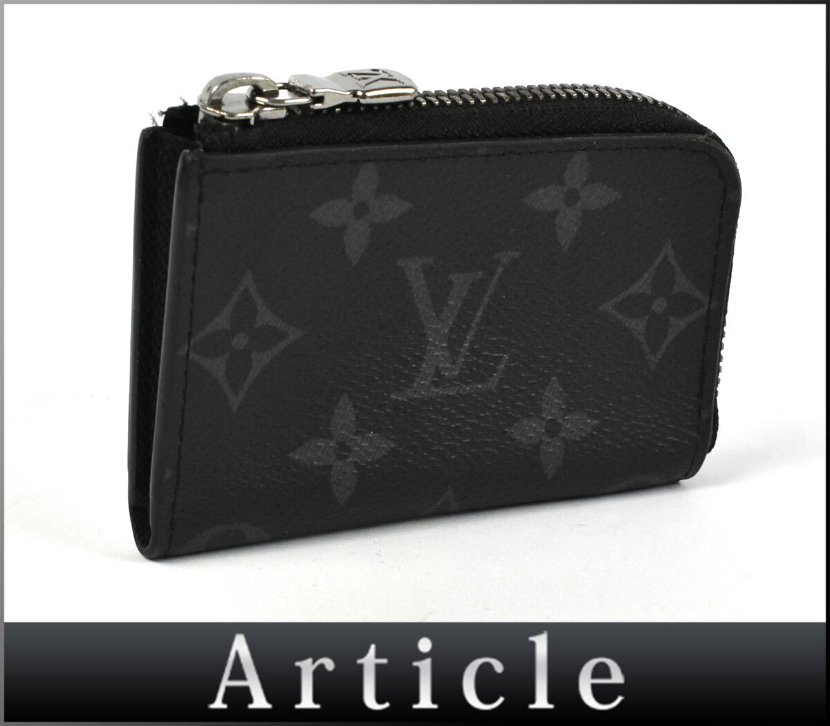 254485◆ LOUIS VUITTON ルイ ヴィトン モノグラム エクリプス ポルトモネ ジュール コインケース 財布 ブラック M63536 メンズ/ C