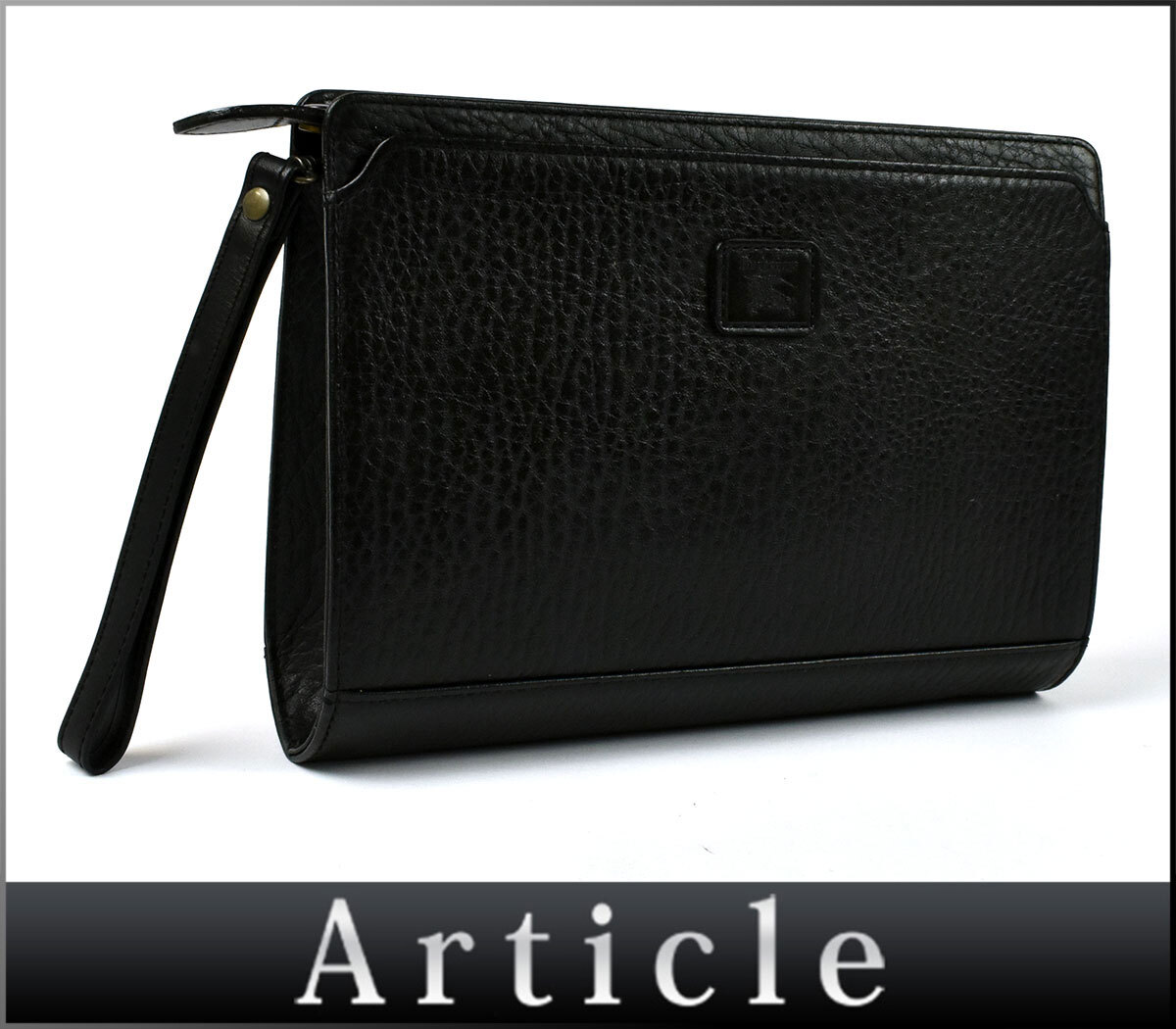 255607〇 Burberrys BURBERRY バーバリー バーバリーズ セカンドバッグ クラッチバッグ バッグ レザー 革 ブラック 黒 メンズ/ B