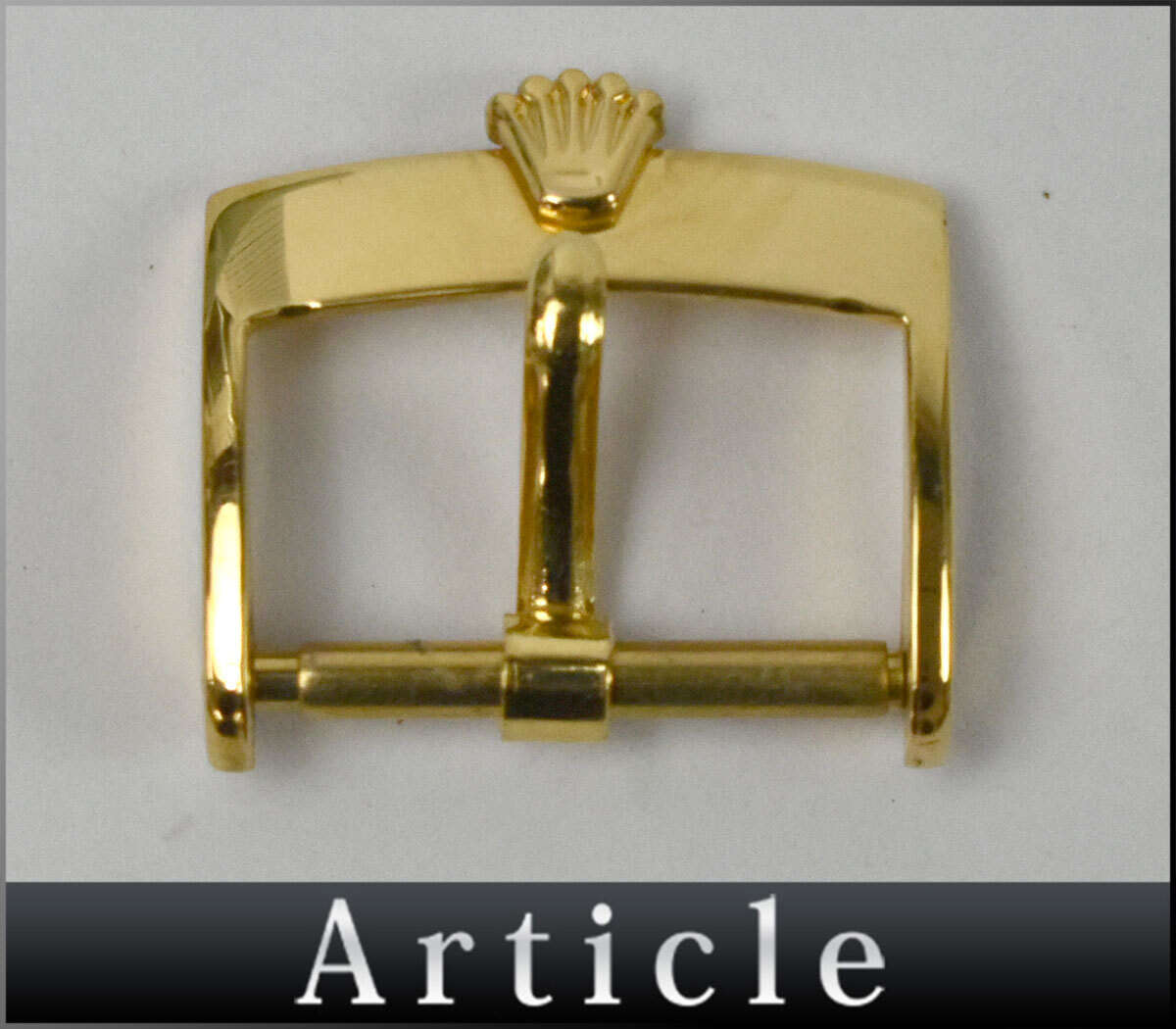 254813☆美品 ROLEX ロレックス 純正 尾錠 腕時計用 時計部品 時計パーツ 付属 パーツ 16mm GP ゴールド 金色 メンズ 雑貨/ G