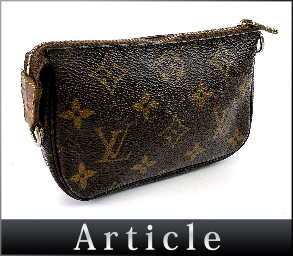 255526〇 LOUIS VUITTON ヴィトン モノグラム ミニ ポシェット アクセソワール ポーチ バッグ M58009 モノグラムキャンバス/ B