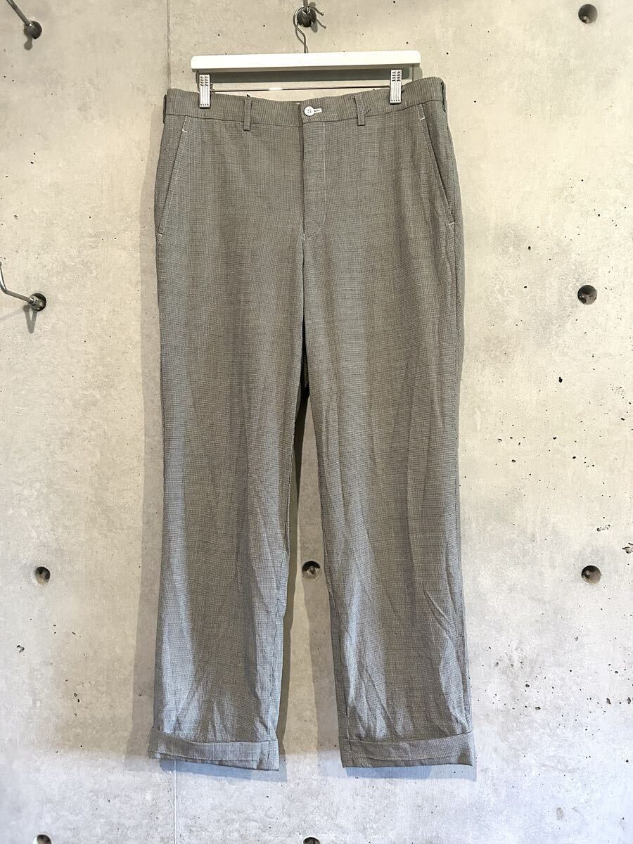 COMME des GARCONS HOMME PLUS/コムデギャルソンオムプリュス/2014S/S HATCHING/千鳥ウールパンツ/希少サイズ XL
