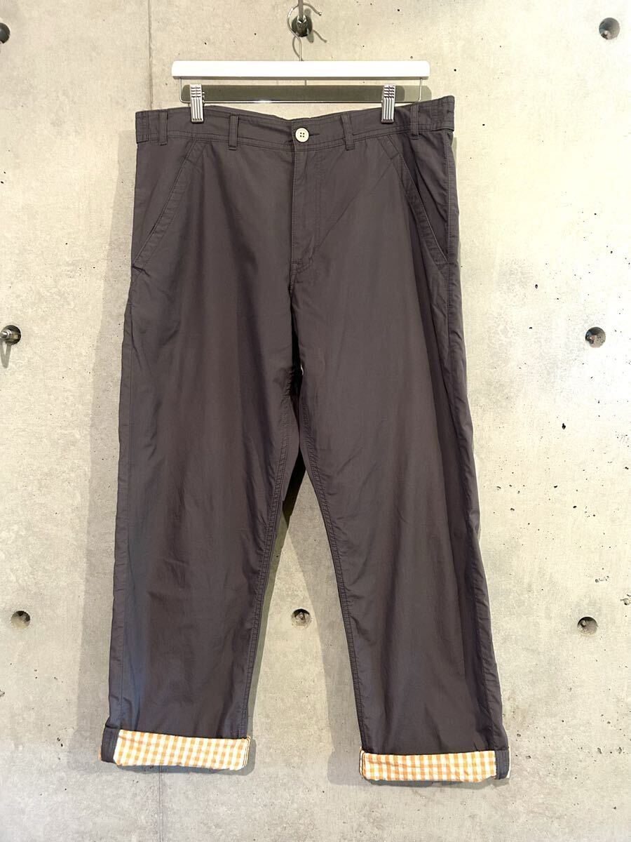 COMME des GARCONS HOMME PLUS/コムデギャルソンオムプリュス/2010S/S RANDOM COLLEGE/裏地ギンガム 綿パンツ/M