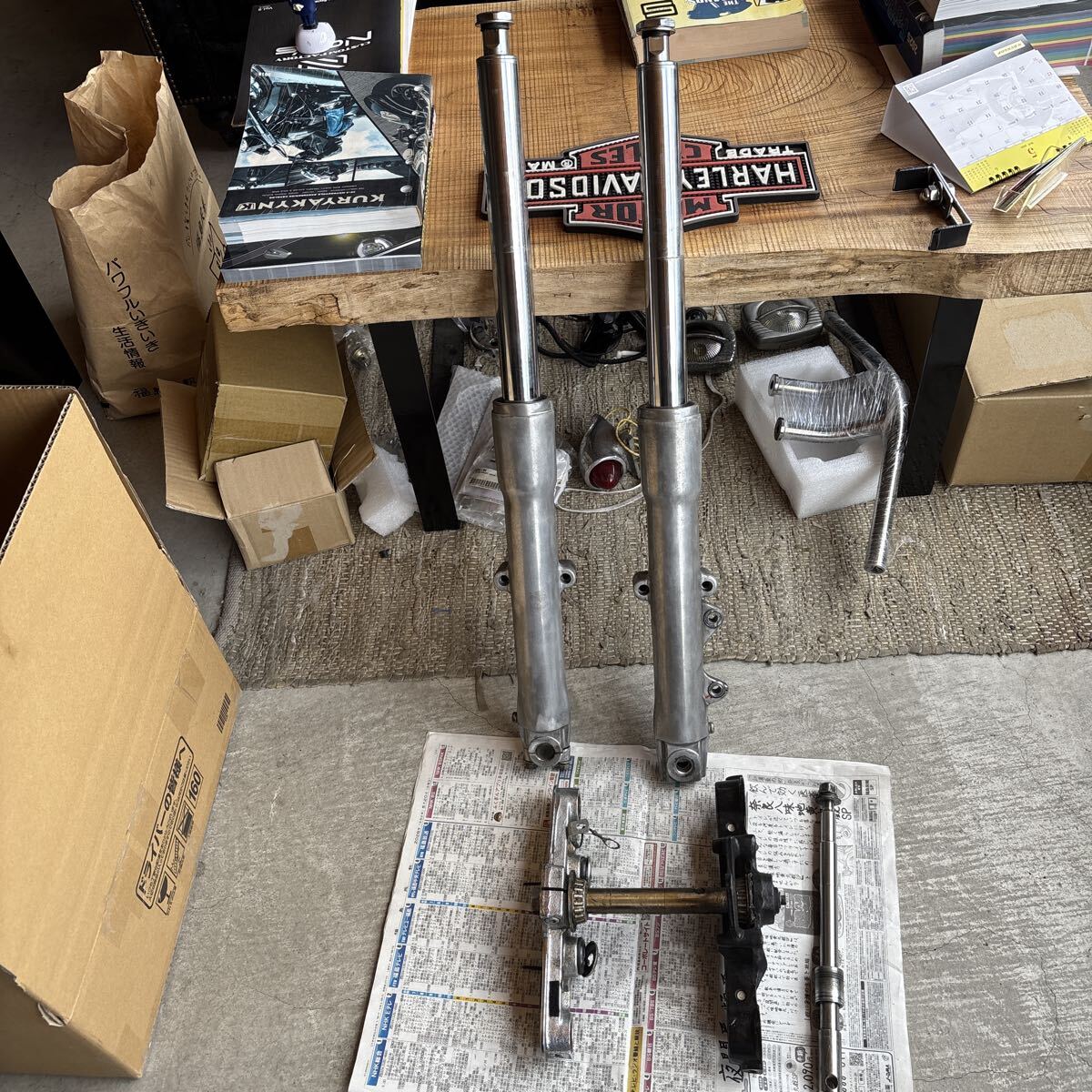 FLSTC1340 フロントフォーク　トリプル　ミツマタ　ソフテイル　純正