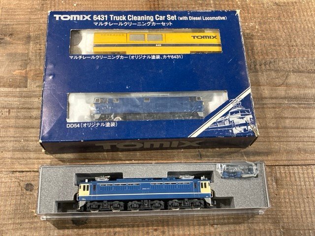 TOMIX 1/150 マルチクリーニングカーセット 2両セット 6431 機能切替スイッチ破損 など まとめて/ジャンク 同梱不可 [203-5391]
