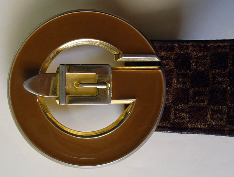 GUCCI オールドグッチ ヴィンテージ Gバックル 牛ヌバック　レザー ベルト イタリア製