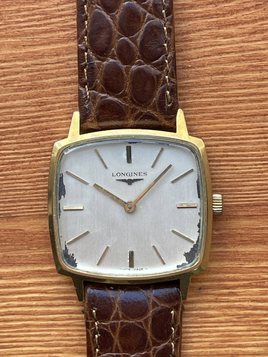 LONGINES / ロンジン スクエアケース 　ジャンク　ヴィンテージウォッチ 手巻き ゴールドカラー