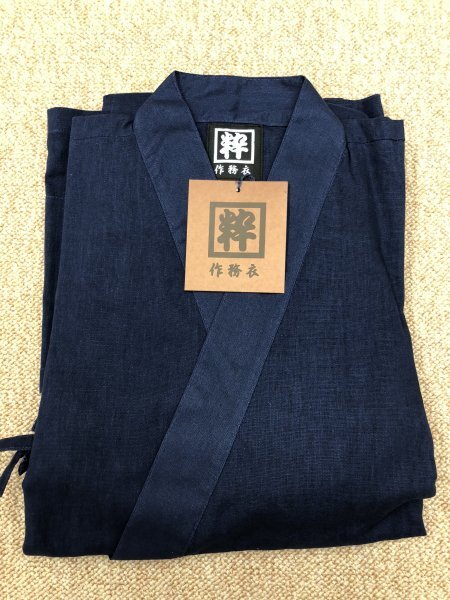 格安アウトレット 作務衣［粋］紺色 Mサイズ 上下セット