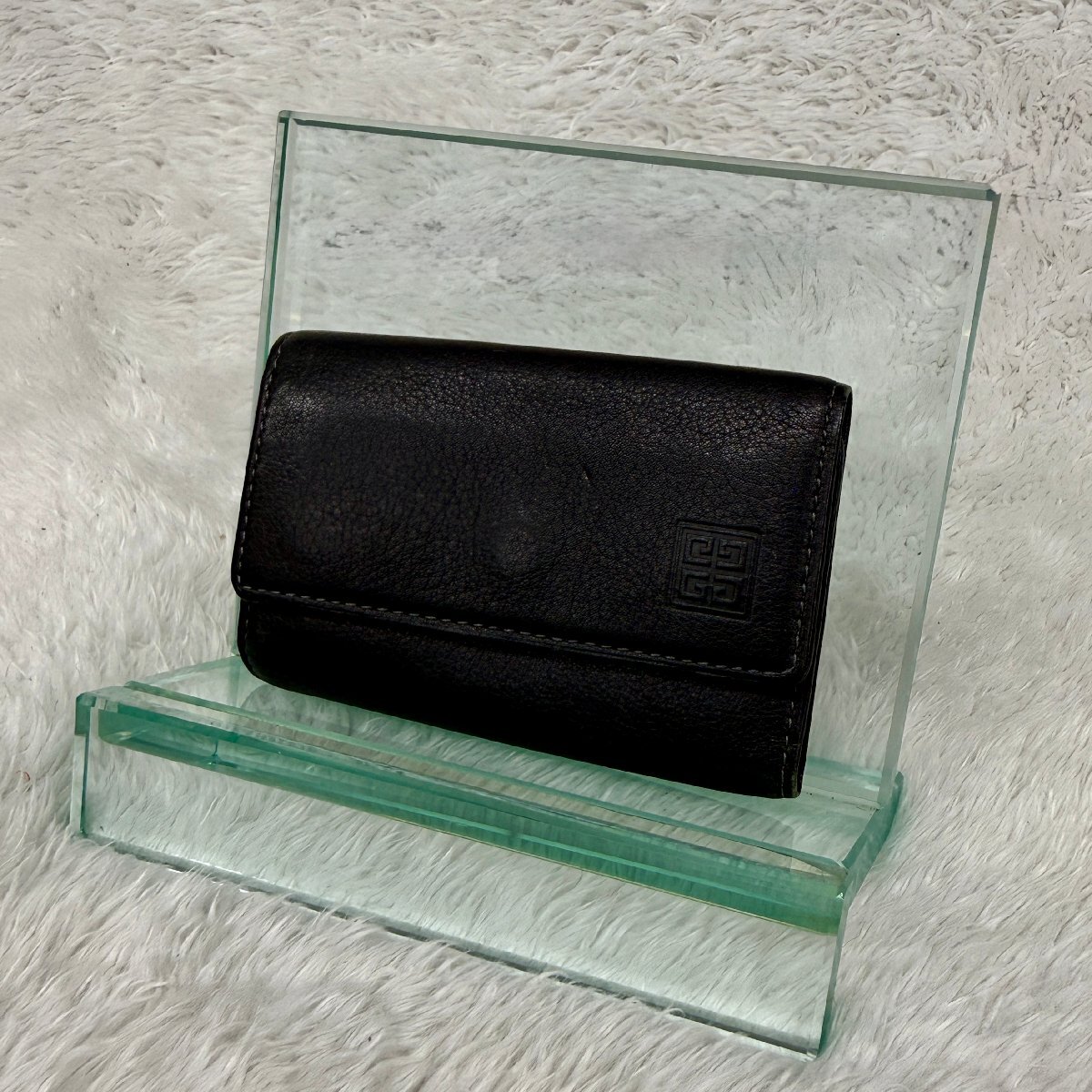 1円1スタ Givenchy ジバンシィ 5連 キーケース 美品 ブラック レザー メンズ レディース 【参考価格￥47800-】