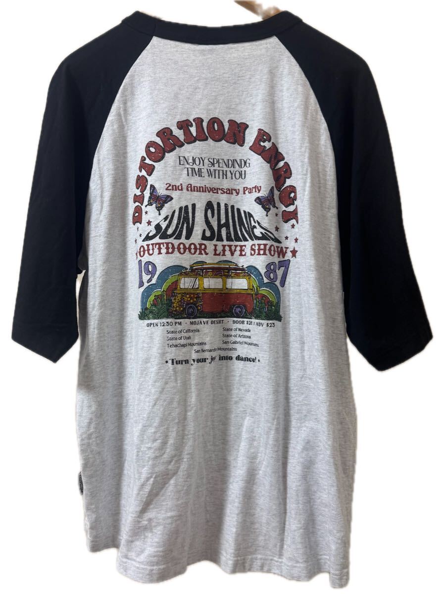 Power To The People パワートゥーザピープル 七分袖 T-シャツ size L グレー
