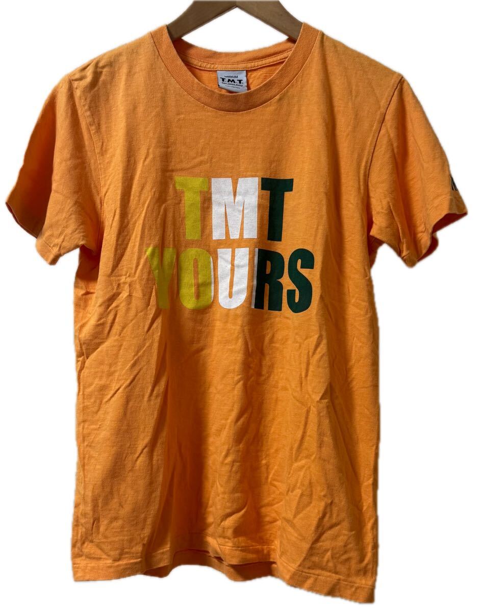 TMT YOURS BIG3 T-シャツ size M オレンジ ティーエムティー プリント