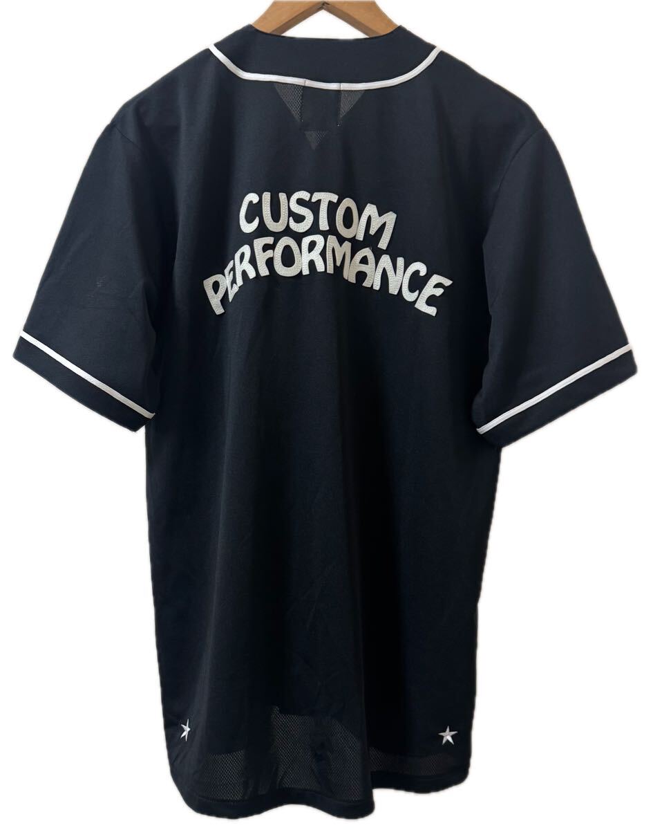 M&M custom performance BB 半袖シャツ ブラック 黒 size M ベースボールシャツ 半袖 シャツ エムアンドエム メッシュ
