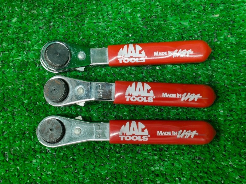 ◎【全国一律送料600円】MACTOOLSマックツール BW722 1/4" ミニビットラチェット3本セット 動作確認済み