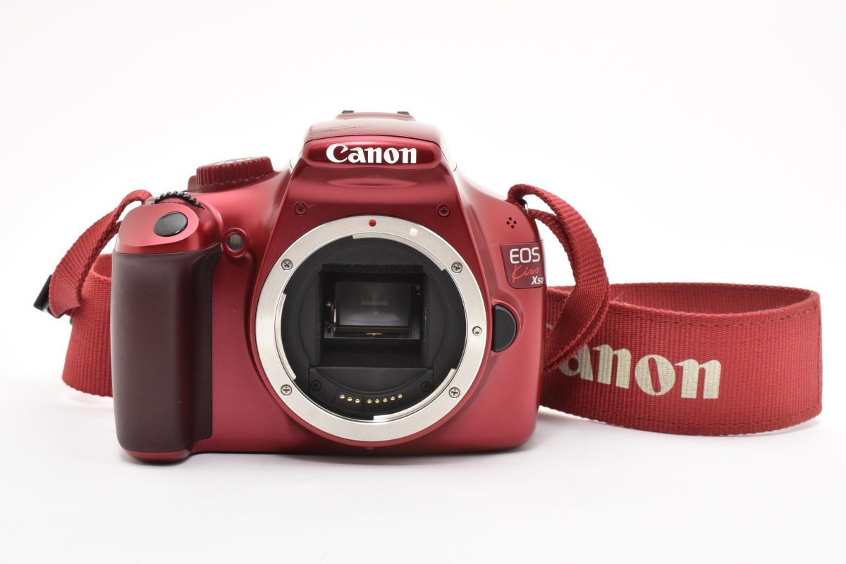 キヤノン CANON EOS KISS X50 レッド ボディ★ショット回数6500回★ #5049W0582