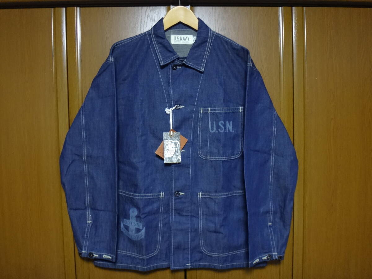 COLIMBO コリンボ U.S.N.WORK JKT.(N-3) CUSTOM -10 OZ.INDIGO sizeXL カバーオール インディゴ カスタム