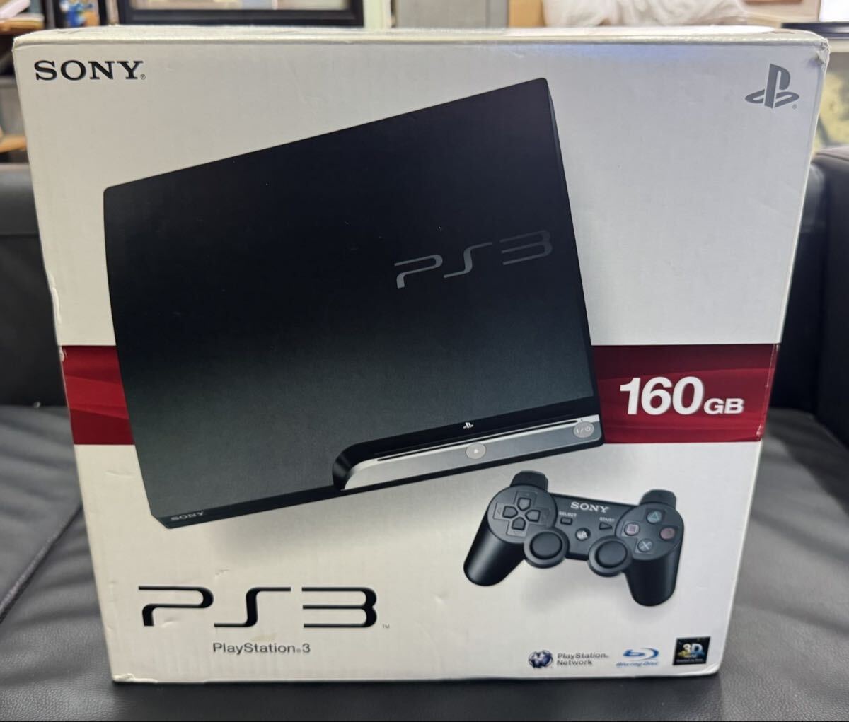 箱付き　コントローラー付きSONY PlayStation3 PS3 プレステ3 薄型　本体のみ 黑 CECH-2500A 通電、映像・音声出力確認済み 