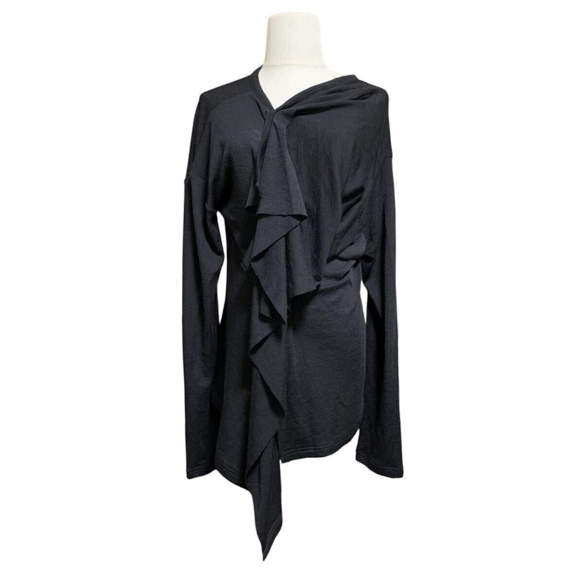 yohji yamamoto femme deformed top archive ヨウジヤマモトフェム アーカイブ トップス ニット 長袖 変形 ドレープ アシンメトリー 希少