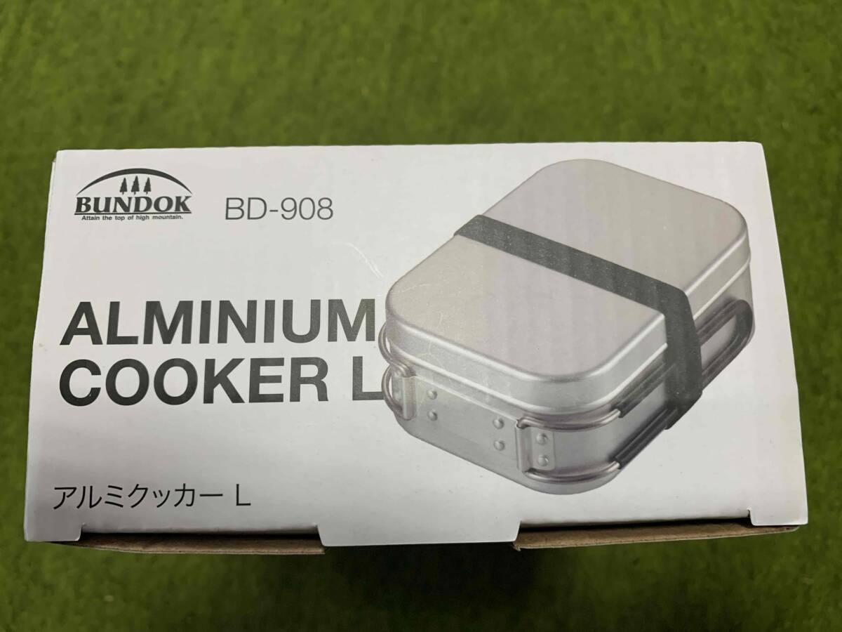 未使用 BUNDOK アルミクッカー Ｌ BD-908 ソロキャンプ ソロ アウトドア コッヘル メスティン 飯ごう 定形外郵便 送料無料