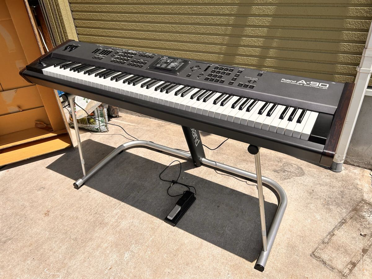 Roland A-90 88鍵 MIDIキーボード KS-17スタンド付 美品 通電確認済み　引取可