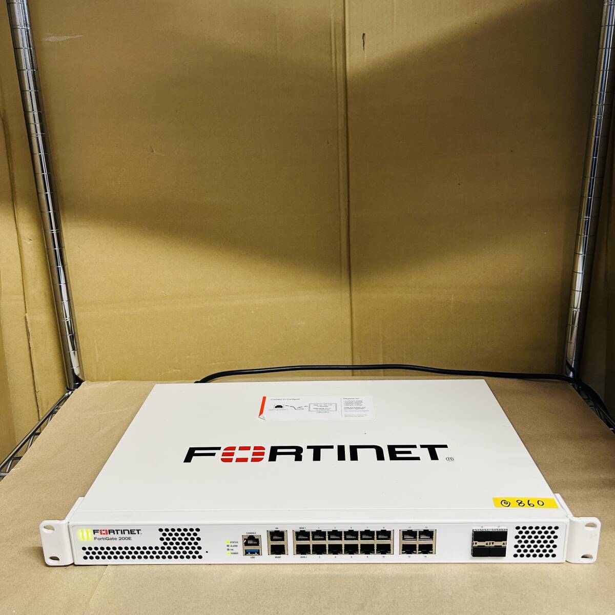 ◎860【通電OK】Fortinet FG-200E FortiGate 次世代FW UTM ギガビット 18ポート SFP 1U ネットワーク サーバー用 フォーティネット