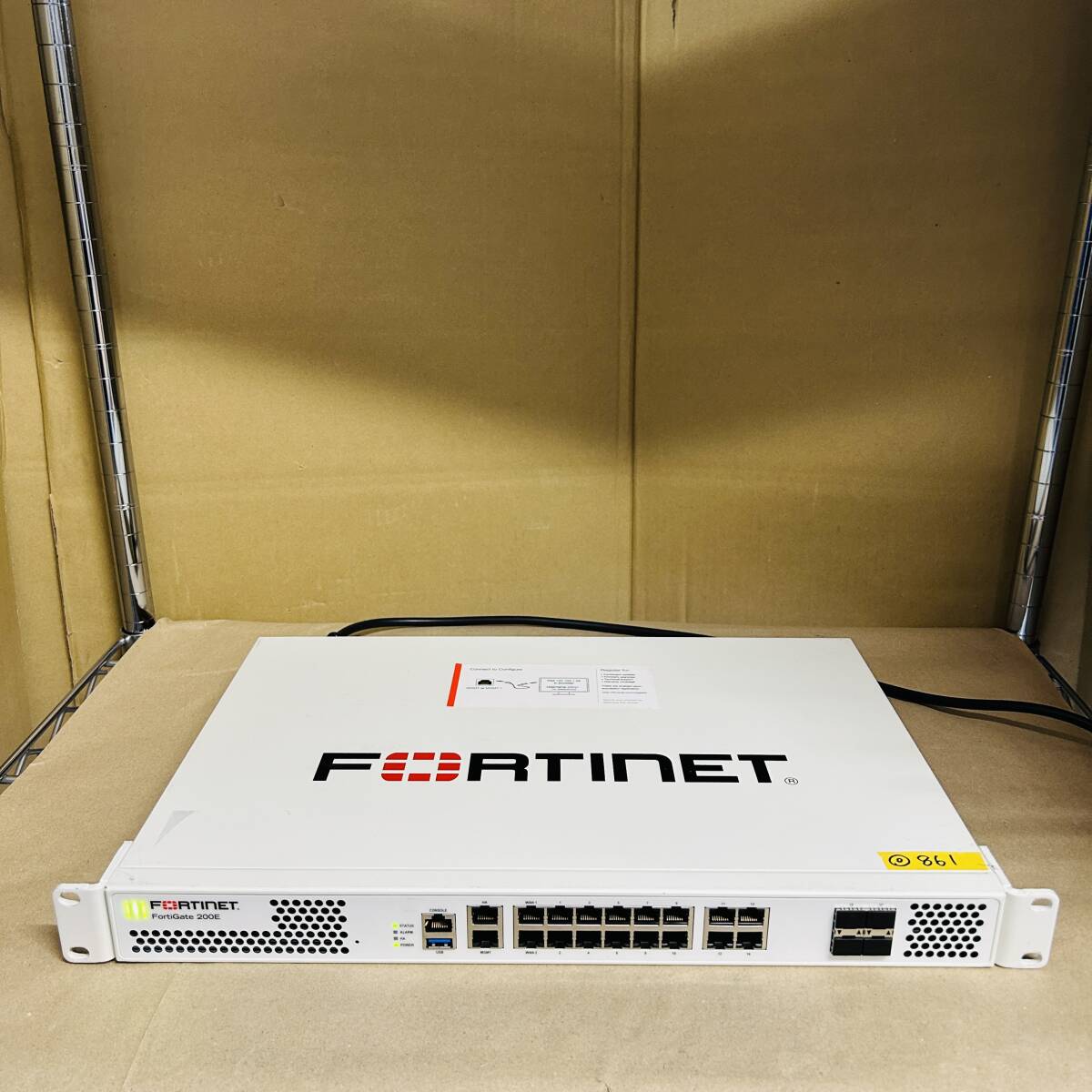 ◎861【通電OK】Fortinet FG-200E FortiGate 次世代FW UTM ギガビット 18ポート SFP 1U ネットワーク サーバー用 フォーティネット