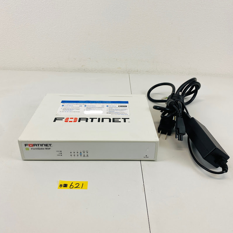 (ヤ)B■621【通電OK/電源コード付き】Fortinet FortiGate80F 次世代ファイアウォール FG-80F SD-WAN 統合脅威管理 UTM サーバー用 本体のみ