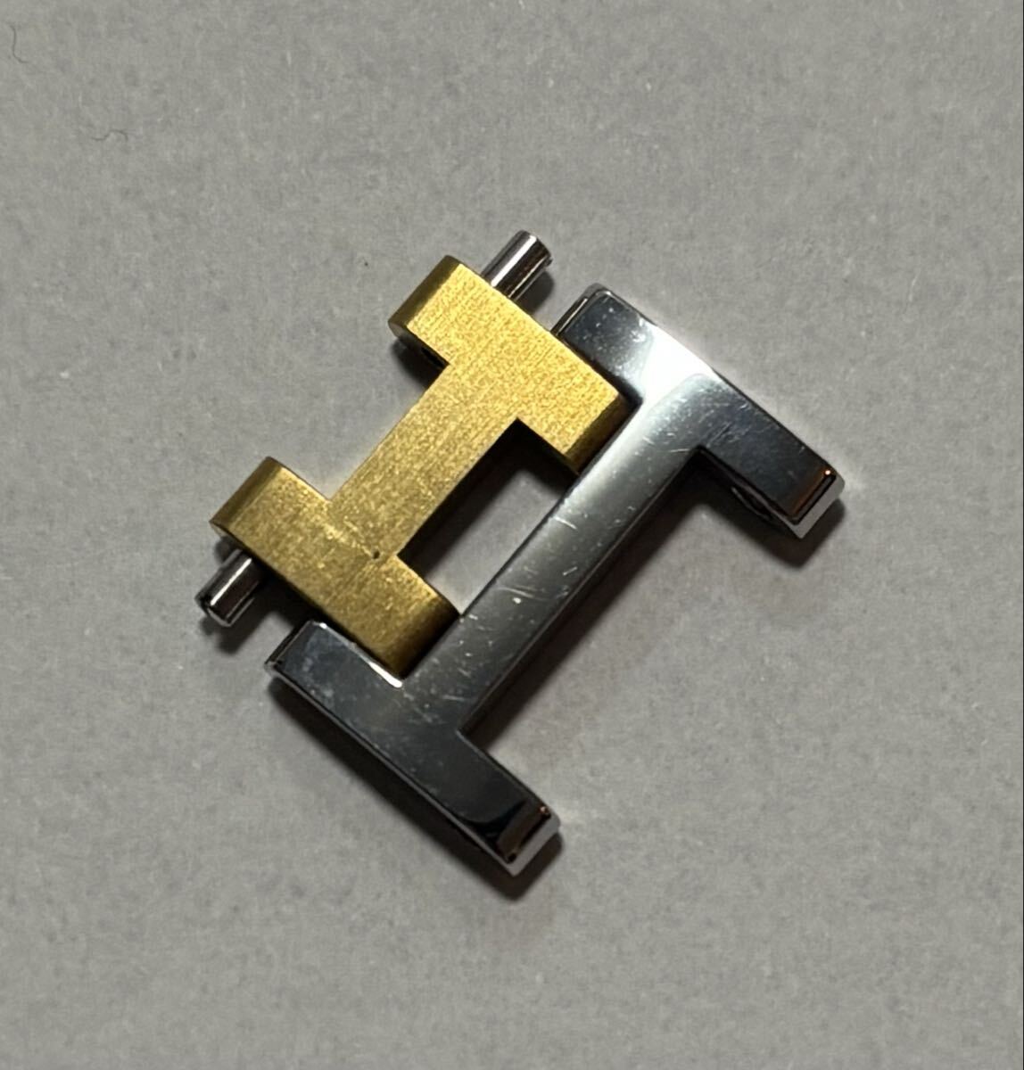 1円〜 コマのみ エルメス HERMES クリッパー コンビ 駒 17mm 腕時計パーツSS ゴールドカラー