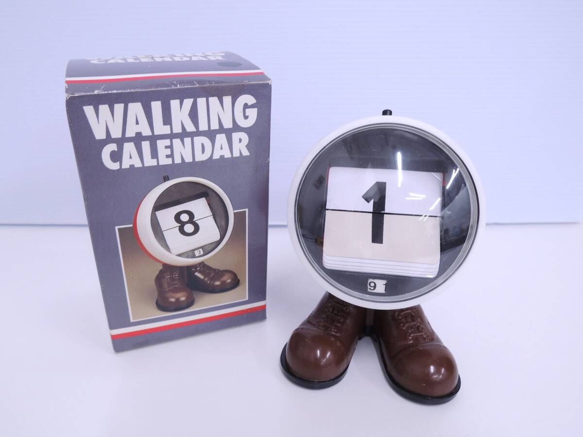 雑貨祭 ウォーキングカレンダー WALKING CALENDAR 卓上日めくりカレンダー 昭和レトロ 箱あり 未検品 自宅保管品