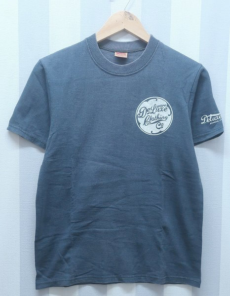 2-4587B/デラックスウエア 半袖Tシャツ ネイビー DELUXEWARE 送料200円