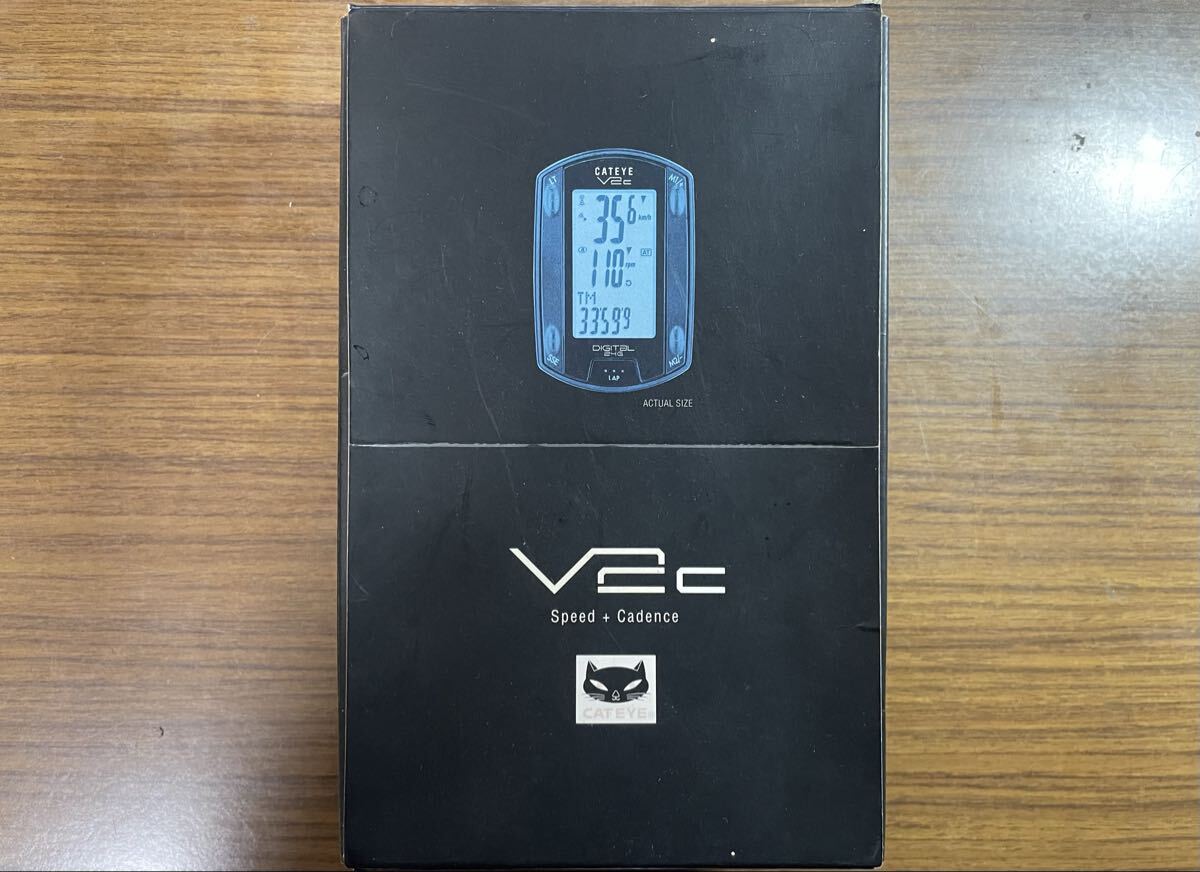 美品 Cateye 多機能、ケイデンス測定付 サイクルコンピューター V2c CC-TR200DW センサー未使用