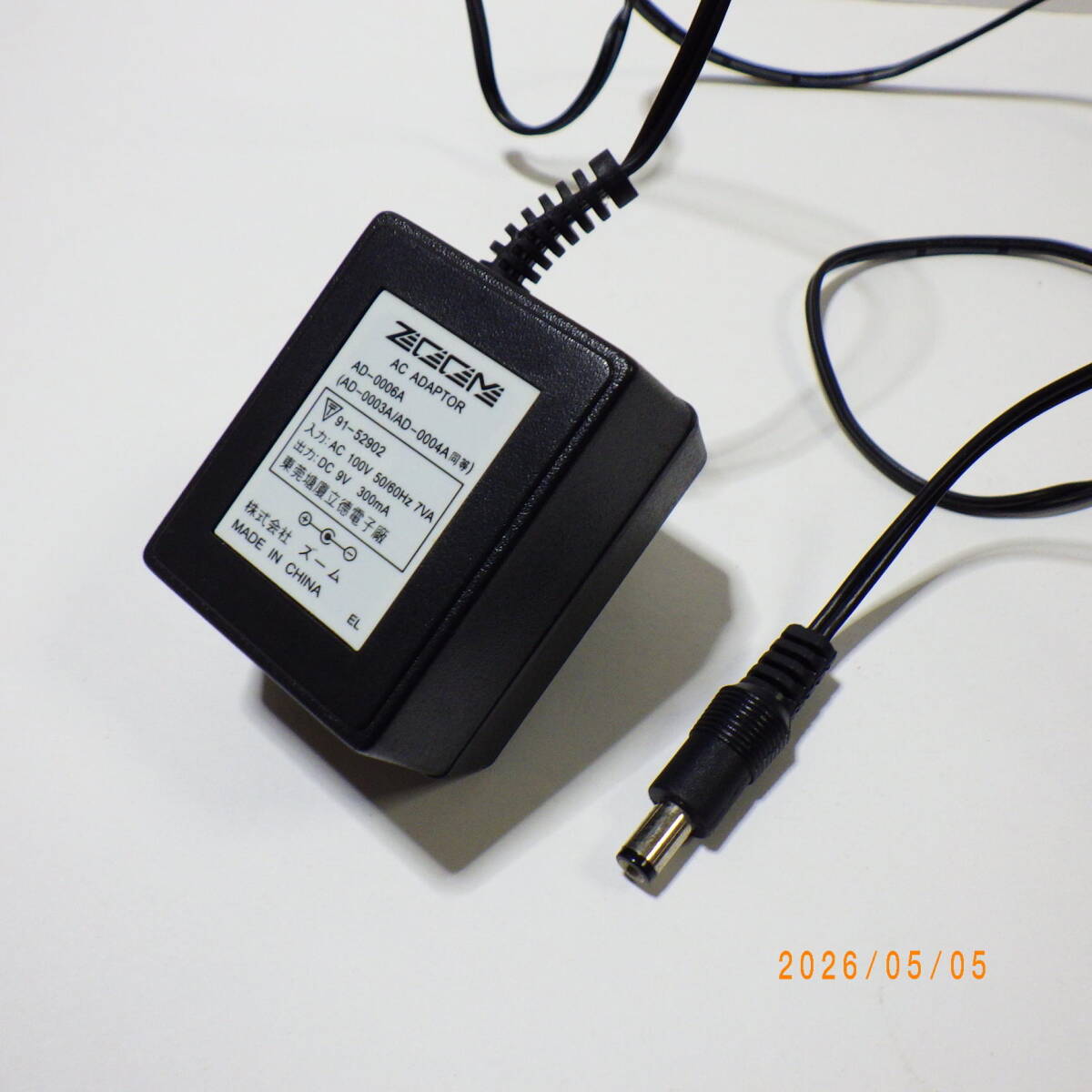 ZOOM AD-0006A ACアダプター 電源 アダプタ 9V 300mA AD-0003A/AD-0004A同等品