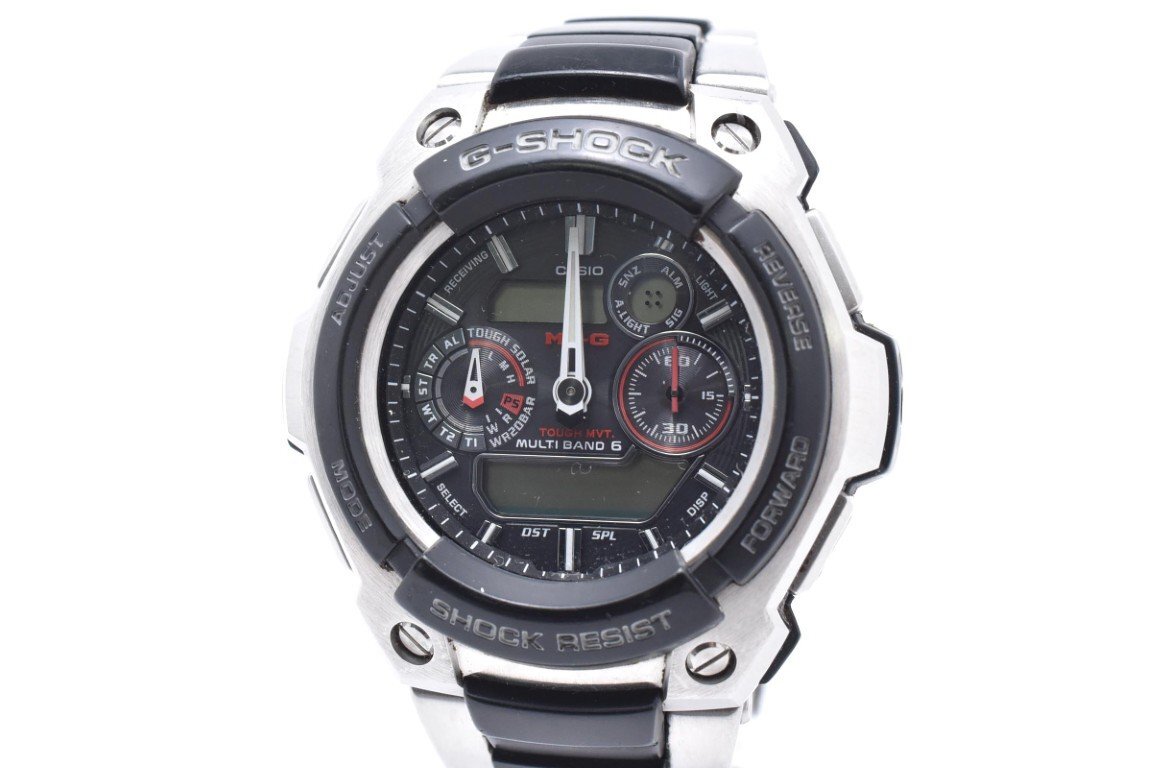 CASIO カシオ G-SHOCK Gショック MTG-1500 ブラック 2針 ラウンド ステンレス 20BAR Solar 腕時計