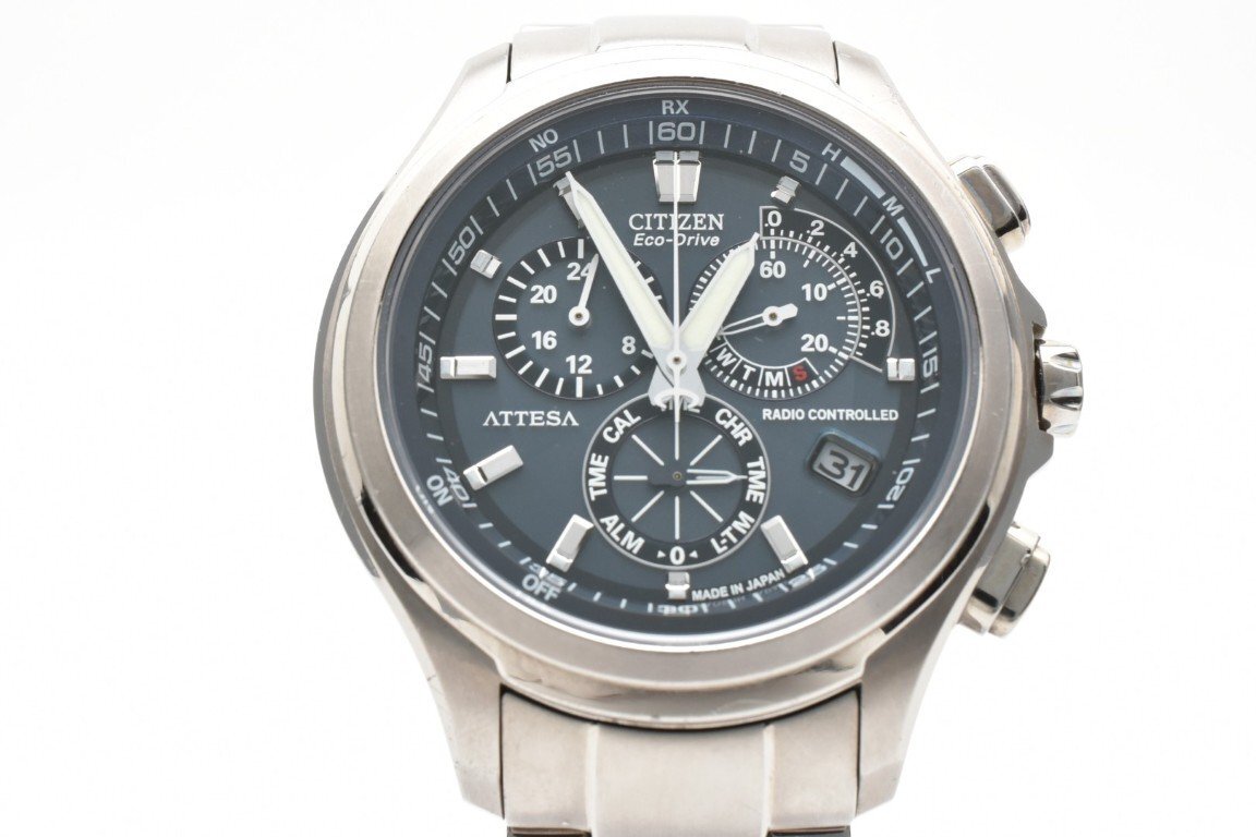 CITIZEN シチズン ATTESA アテッサ ECO-DRIVE RADIO CONTROL E610-T012540TA 7N0660 3針 シルバー メンズ 腕時計 デイト