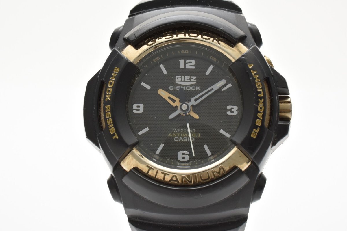 カシオ ジーズ GS-500 ラウンド ブラック ゴールド 3針 TITANIUM クォーツ QUARTZ メンズ 腕時計 CASIO G-GIEZ